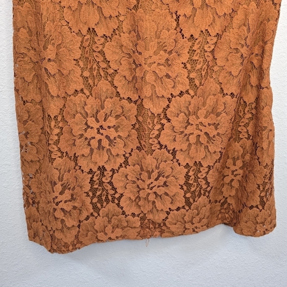 Free People Hailee Lace Mini Dress  Romantic Party Puff Sleeve Open Back Size L - Picture 6 of 16